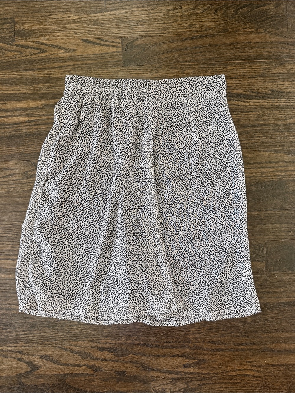 Sienna Sky Cream and Black Dotted Midi Skirt